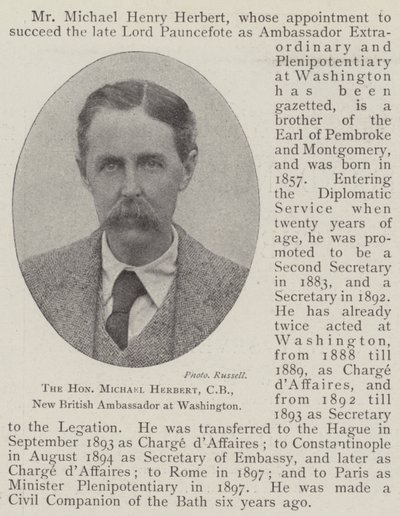 Ctihodný Michael Herbert, CB, nový britský velvyslanec ve Washingtonu od English Photographer