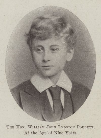 Ctihodný William John Lydston Poulett ve věku devíti let od English Photographer
