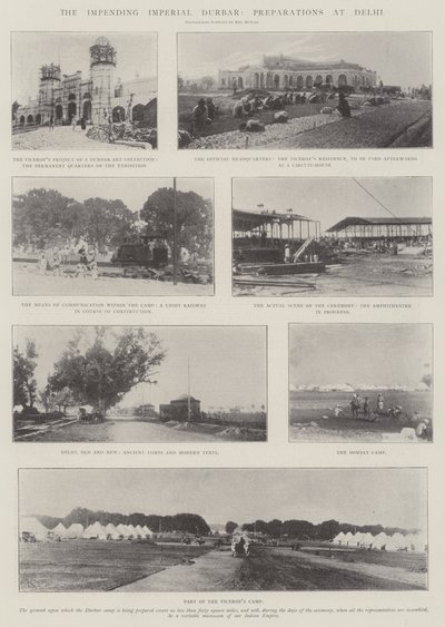Blížící se imperiální Durbar, přípravy v Dillí od English Photographer