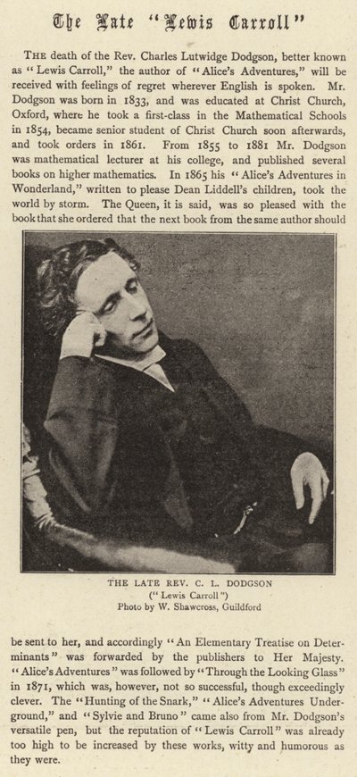 Zesnulý Lewis Carroll od English Photographer