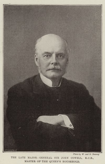 Zesnulý generálmajor Sir John Cowell, KCB, Master of the Queens Household od English Photographer