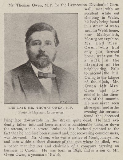 Zesnulý pan Thomas Owen, MP od English Photographer