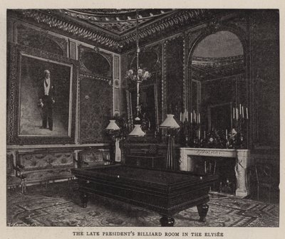 Billiard Room zesnulých prezidentů v Elysee od English Photographer