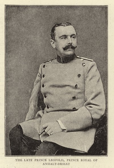 Zesnulý princ Leopold, královský princ z Anhalt-Dessau od English Photographer