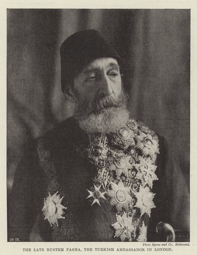 Pozdní Rustem Pasha, turecký velvyslanec v Londýně od English Photographer