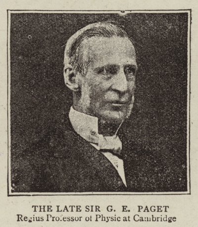 Zesnulý sir G E Paget od English Photographer