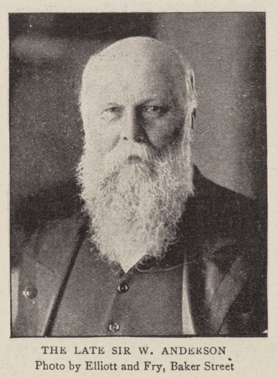 Zesnulý sir W Anderson od English Photographer