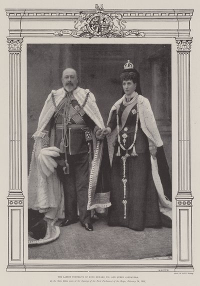 Nejnovější portrét krále Edwarda VII a královny Alexandry od English Photographer