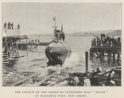 Vypuštění americké ponorky Shark v Elizabeth Port, New Jersey od English Photographer