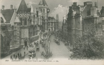 The Law Courts a Fleet Street, Londýn od English Photographer