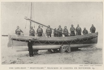 Záchranný člun Beauchamp, ztroskotal v Caister 14. listopadu od English Photographer