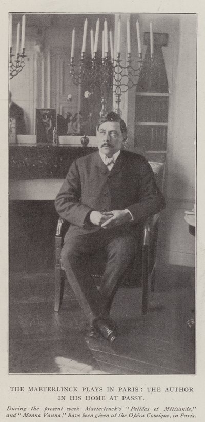 Maeterlinck hraje v Paříži, autor ve svém domě v Passy od English Photographer