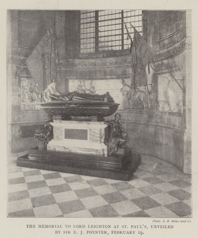 Památník lorda Leightona v St Pauls, odhalený sirem E J Poynterem, 19. února od English Photographer