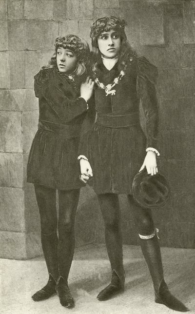 Slečny Isa Bowman a Bessie Hatton jako mladí princové v Richard III (hlubotisk) od English Photographer