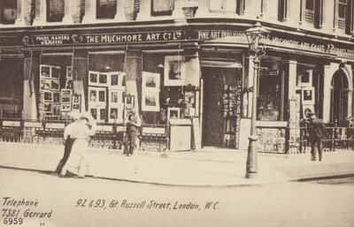 The Muchmore Art Co Ltd, 92 und 93, Great Russell Street, Londýn, W C od English Photographer