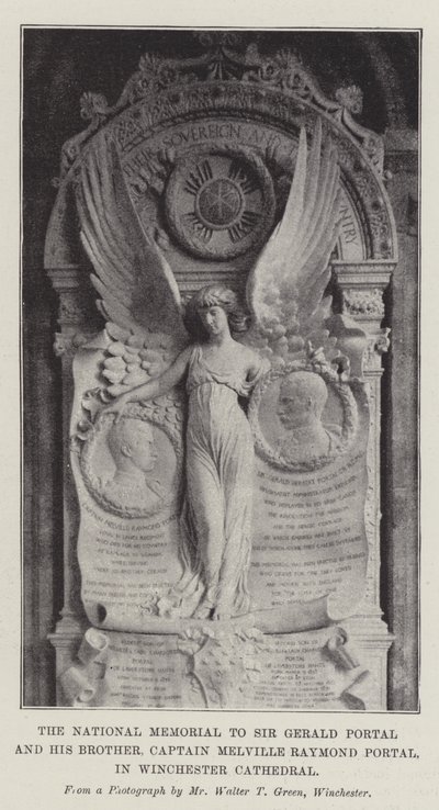 Národní památník Sir Gerald Portal a jeho bratr, kapitán Melville Raymond Portal, ve Winchester Cathedral od English Photographer