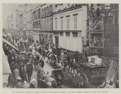 Nacionalisté zatýkají v Paříži, Úřady Grand Occident v Rue Chabrol, kde byl obležen M Guerin od English Photographer