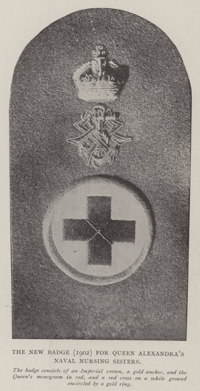Nový odznak (1902) pro královny Alexandras Naval Nursing Sisters od English Photographer