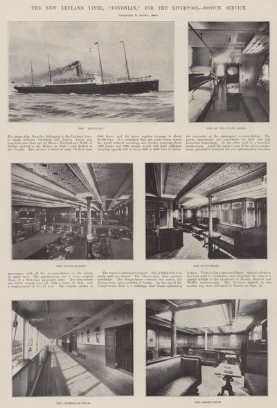 New Leyland Liner, Devonian, pro Liverpool, Boston Service od English Photographer