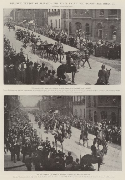 Nový místokrál Irska, vstup státu do Dublinu, 25. září od English Photographer