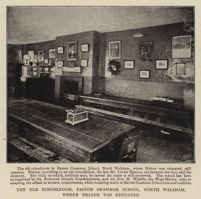 The Old Schoolroom, Paston Grammar School, North Walsham, kde Nelson studoval od English Photographer