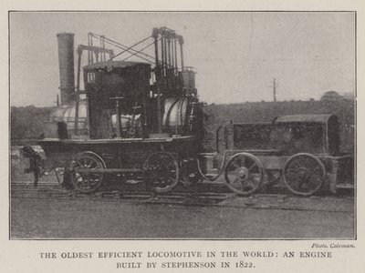 Nejstarší účinná lokomotiva na světě, motor postavený Stephensonem v roce 1822 od English Photographer
