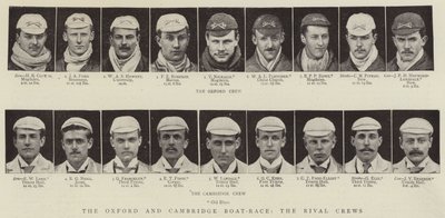 Oxford a Cambridge Boat-Race, Rival Crews od English Photographer