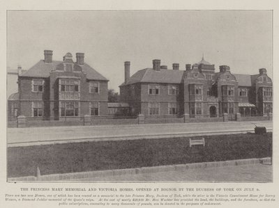 Princess Mary Memorial a Victoria Homes, které v Bognor otevřela vévodkyně z Yorku dne 9. července od English Photographer