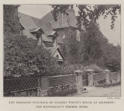 Navrhovaná koupě domu Gilberta Whitese v Selborne, bývalý domov přírodovědců od English Photographer