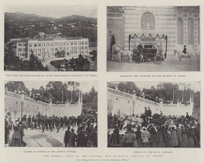 Návštěva královny na Riviéře, příjezd Jejího Veličenstva na Cimiez od English Photographer