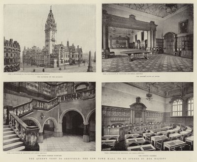 Návštěva Queenů v Sheffieldu, Nové radnici, kterou otevře Její Veličenstvo od English Photographer