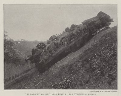 Železniční nehoda u Penrynu, převrácený motor od English Photographer