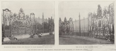 Re-erekce slavných kovaných obrazovek v Hampton Court od English Photographer