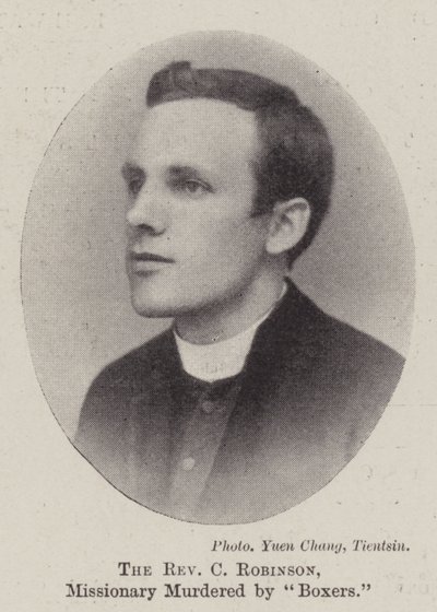 Reverend C Robinson, misionář zavražděný boxery od English Photographer