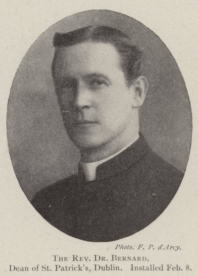 Reverend Dr Bernard, děkan ze St Patricks, Dublin, instalováno 8. února od English Photographer