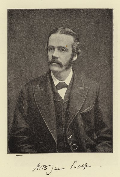Správný čestný Arthur James Balfour, poslanec, hlavní tajemník pro Irsko a budoucí vůdce Konzervativní strany od English Photographer