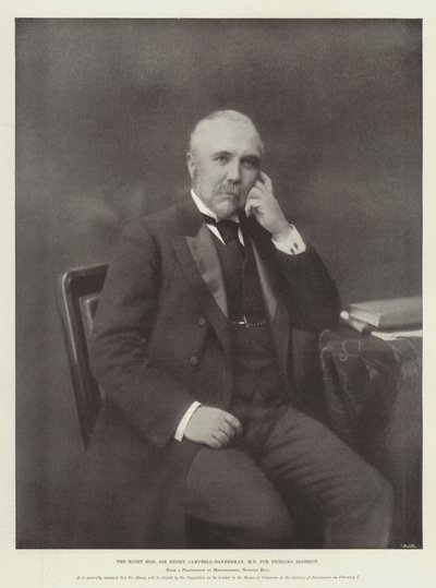 Vážený pane Henry Campbell-Bannerman, poslanec za Stirling District od English Photographer