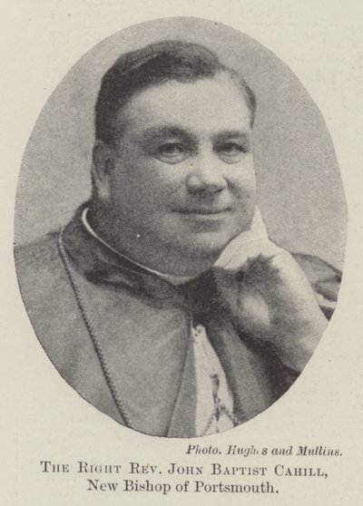 Správný reverend John Baptist Cahill, nový biskup z Portsmouthu od English Photographer