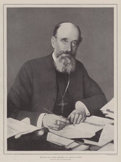 Správný reverend Mandell Creighton, DD, biskup z Londýna od English Photographer