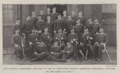Roodevalští vězni, důstojníci 4. derbyshireské milice (Sherwood Foresters), zajatí Búry dne 7. od English Photographer