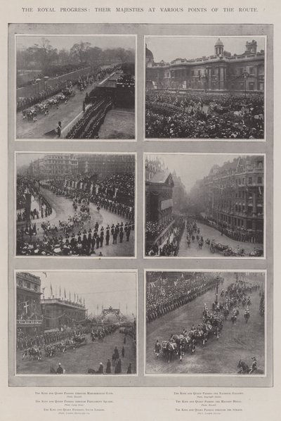 Královský pokrok, Jejich Veličenstva na různých místech cesty od English Photographer