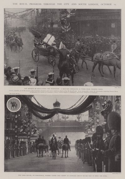 Royal Progress through the City and South London, 25. října od English Photographer