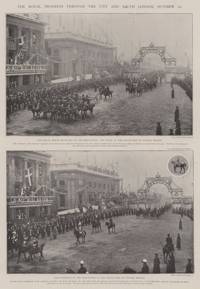 Royal Progress through the City and South London, 25. října od English Photographer