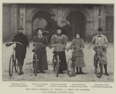 Královská svatba v Coburgu, skupina cyklistů od English Photographer