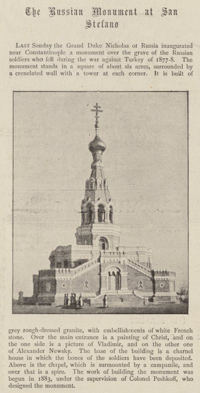 Ruský památník v San Stefano od English Photographer