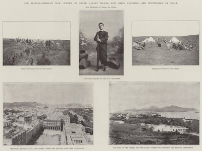 Španělsko-americká válka, scény na ostrově Grand Canary, nyní opevněný a zásobovaný Španělskem od English Photographer