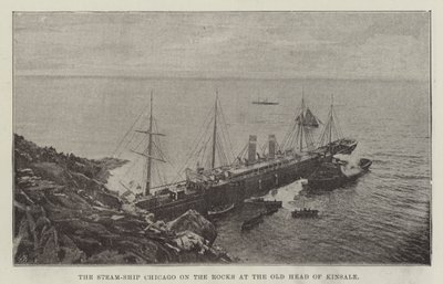 Steam-Ship Chicago on the Rocks v Old Head of Kinsale od English Photographer