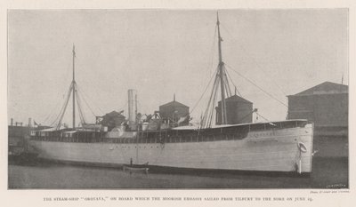 Parní loď Orotava, na jejíž palubě vyplula maurská ambasáda z Tilbury do Nore dne 24. od English Photographer