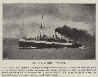 Steam-Ship Sussex od English Photographer