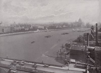 Temže a východní část Victoria Embankment od English Photographer